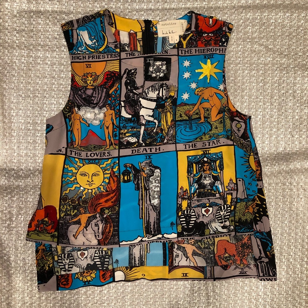 Nicole Miller tarot print top size Small
